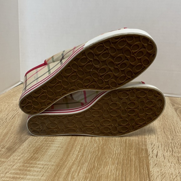 Coach Wedge Slingback Sandal 3.5" Heels, Vintage Plaid, 7.5 - Picture 8 of 8